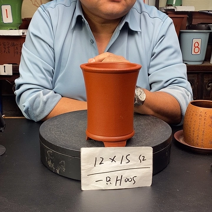 紫砂花盆货号一只H005