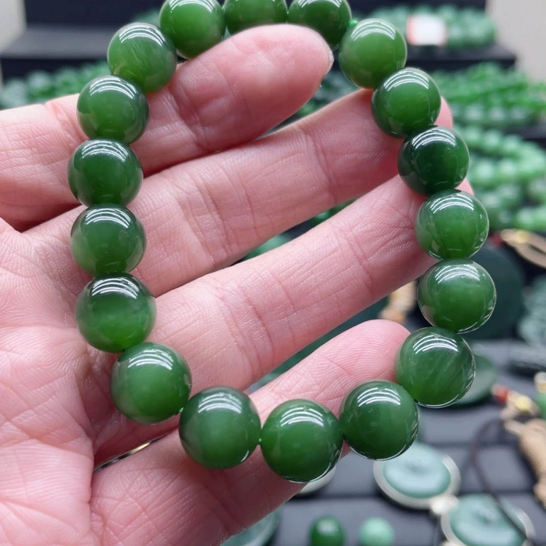 和田玉（碧玉）未镶嵌手链