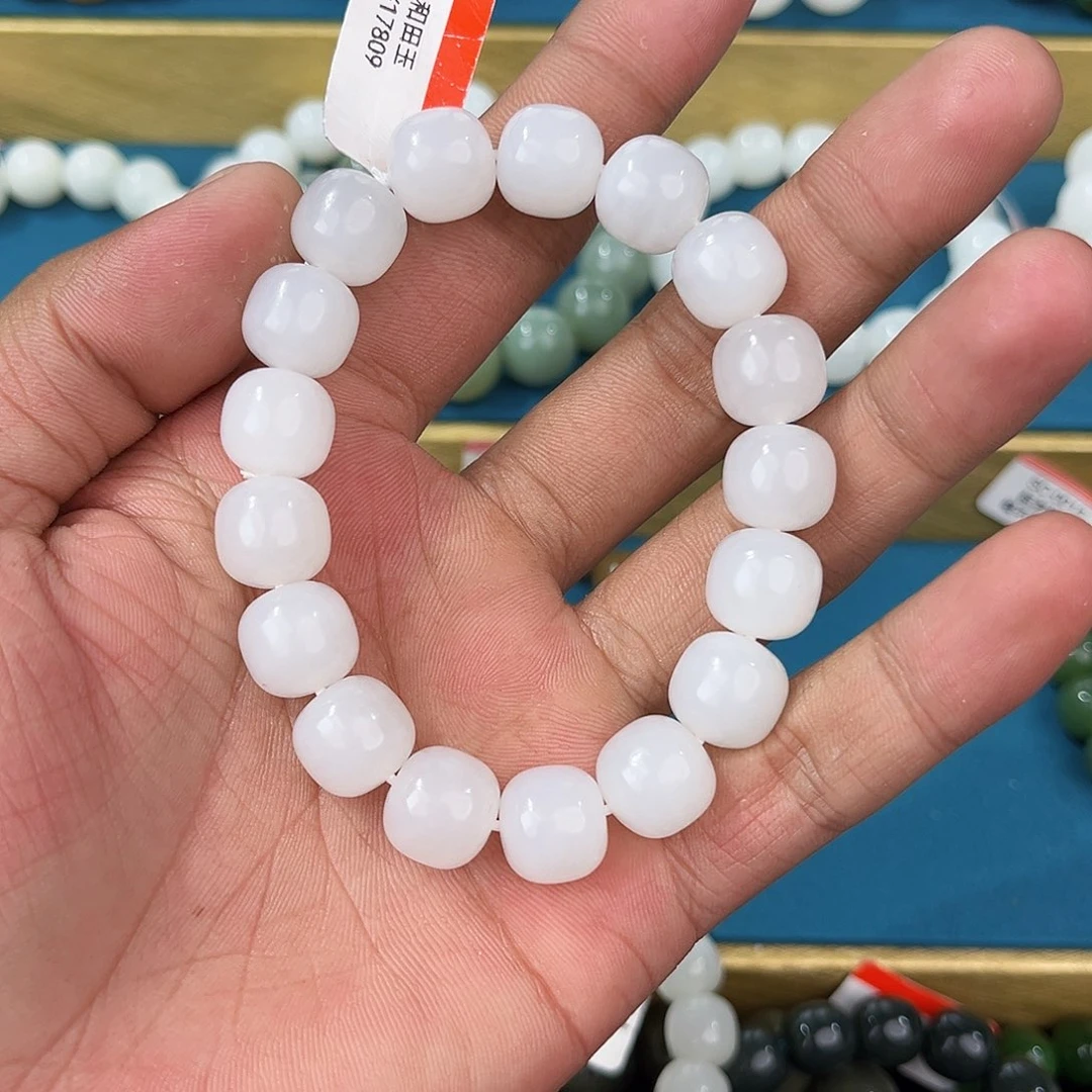 手串未镶嵌和田玉纯天然新疆和田玉05于阗12mm