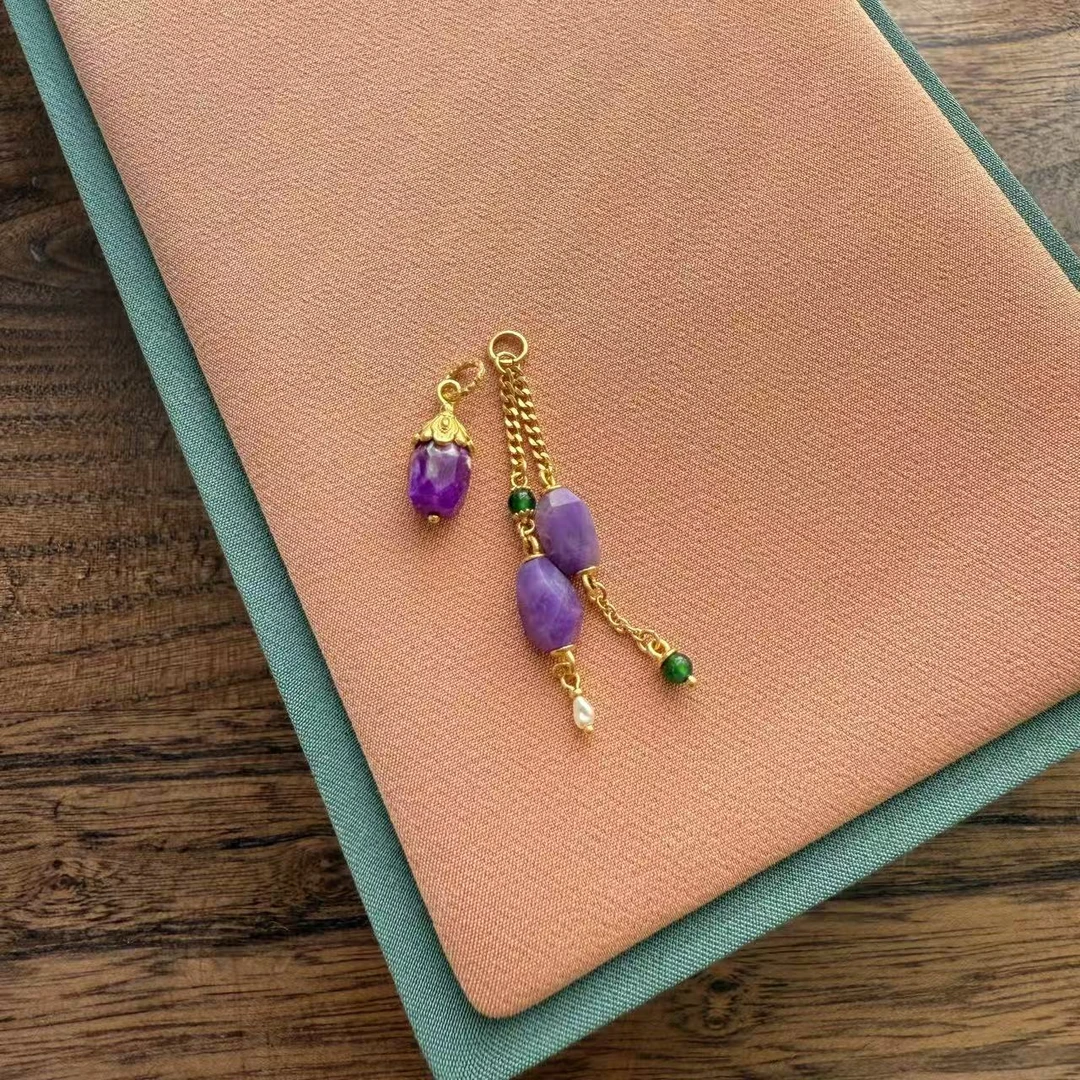 足金小流苏挂件吊坠