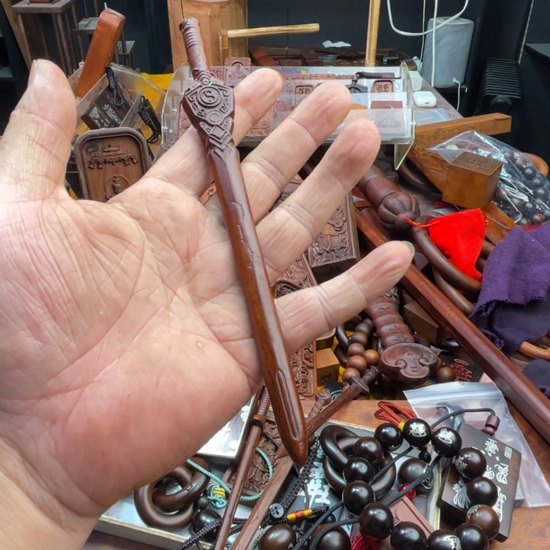 枣木雷击枣木雕刻簪子