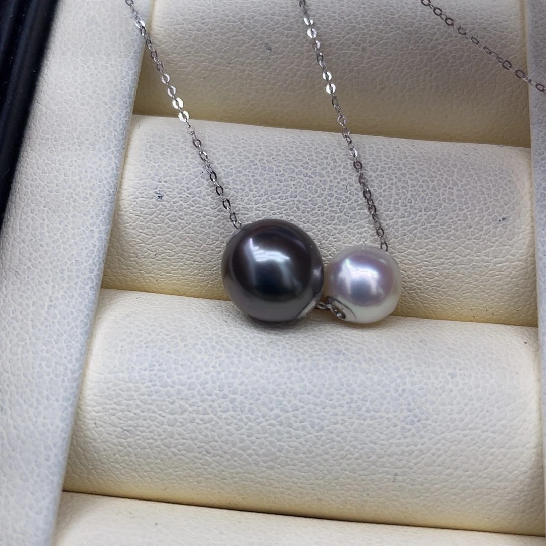 颈饰18K金镶嵌海水珍珠