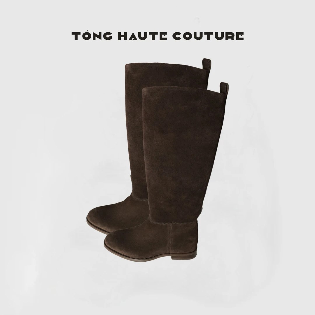 25年新款高丝光牛皮+小羊皮时尚百搭长筒靴 YX200