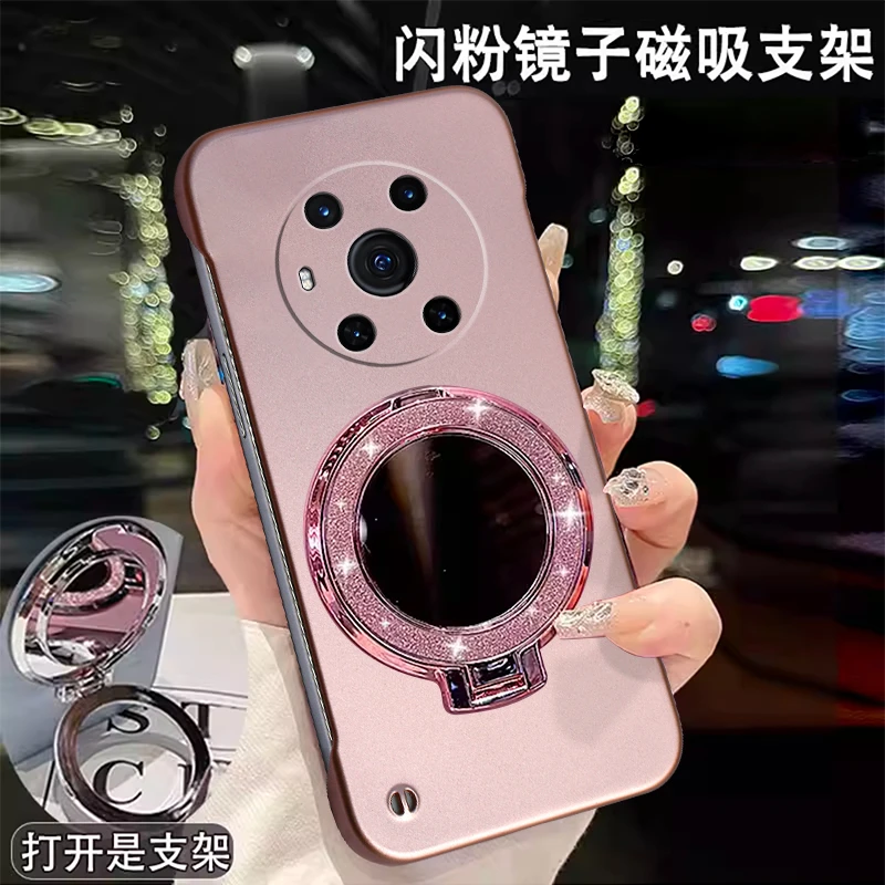 适用荣耀磁吸无边框magic3pro手机壳配件散热支架镜头全包新款