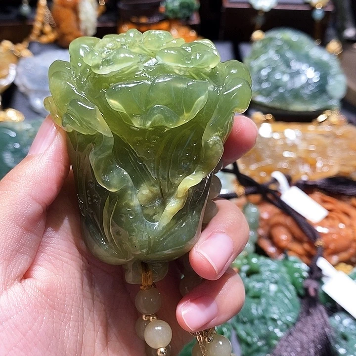 岫玉未镶嵌毛衣链