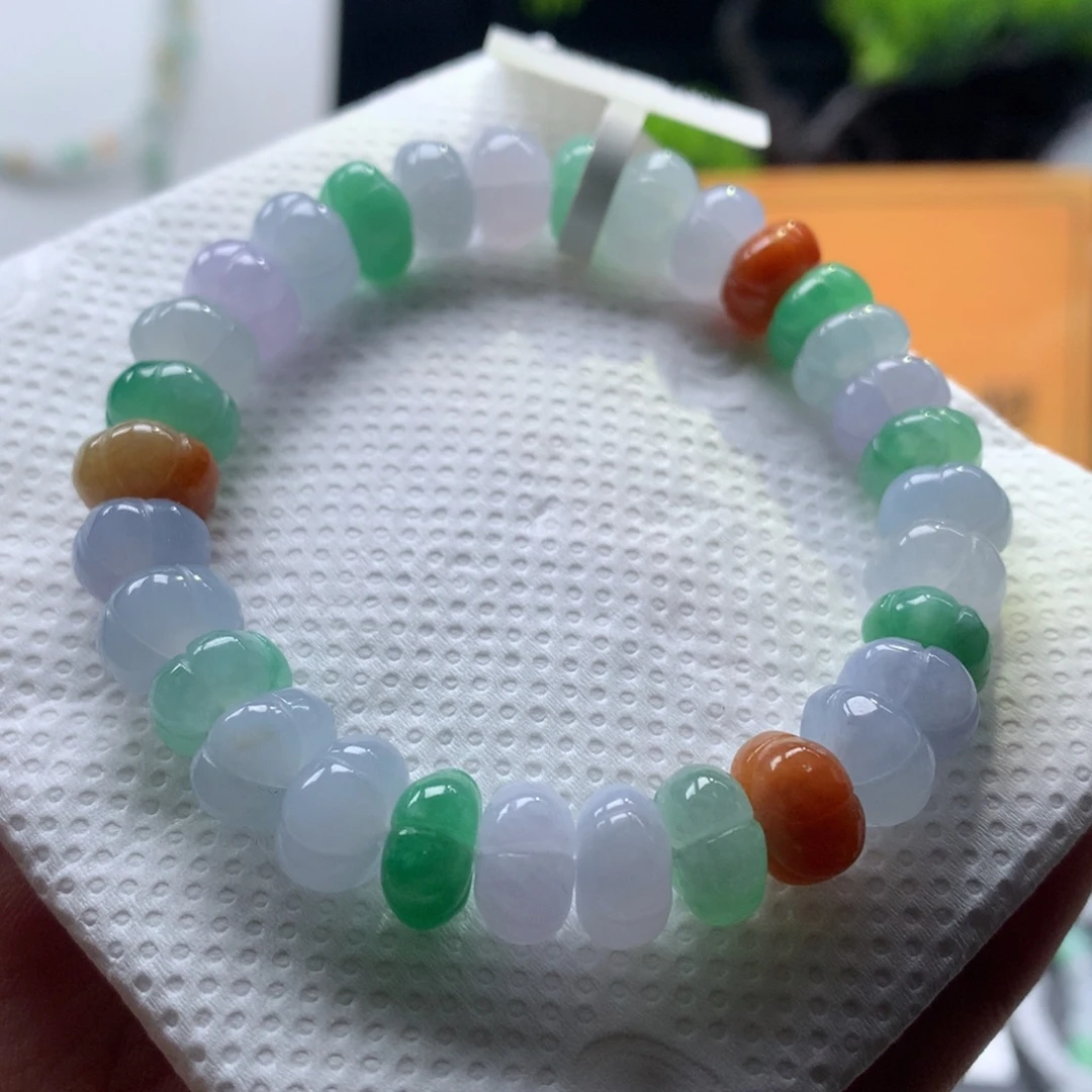 翡翠未镶嵌手链卡9.5