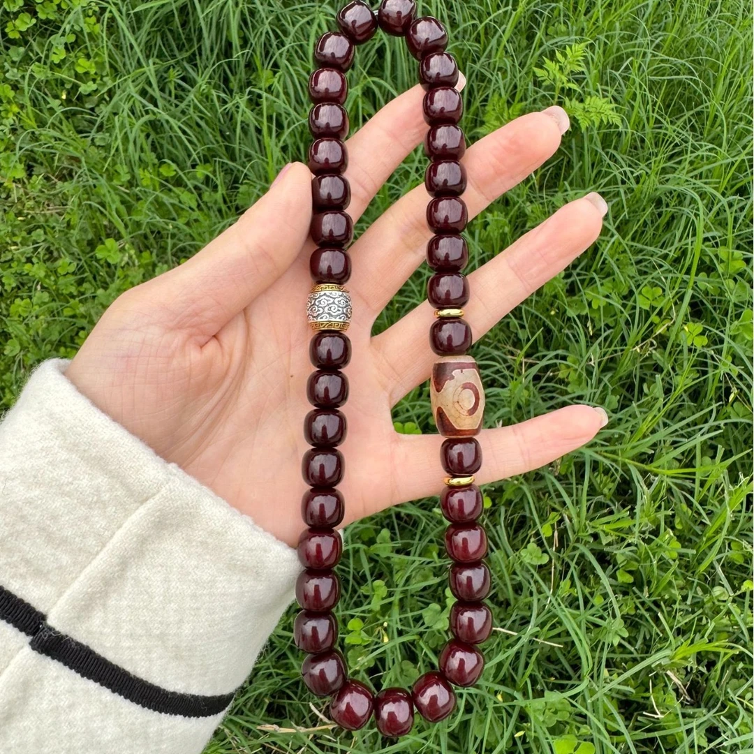 圆山精品菩提手持桶珠菩提双圈手串