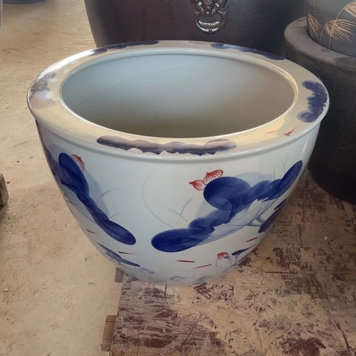 美***总瓷片景德镇陶瓷大缸62 两个