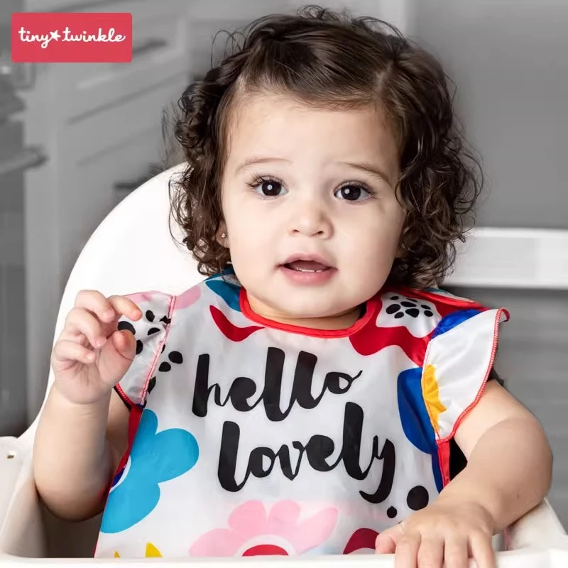 Tiny Twinkle围兜儿童吃饭男女童辅食兜围嘴软口水巾食饭兜宝宝