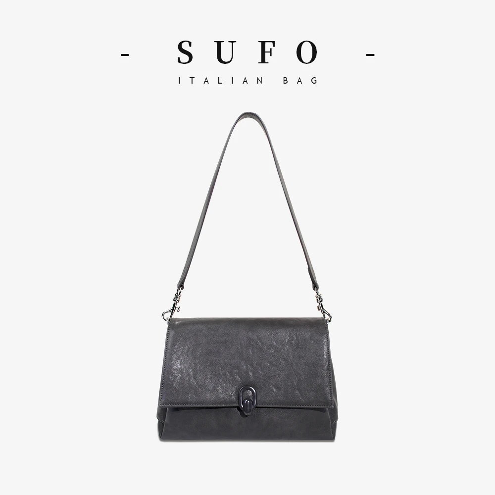 SUFO/尚芙单肩包真皮软皮小个子托特包女高级轻奢百搭通勤大容量