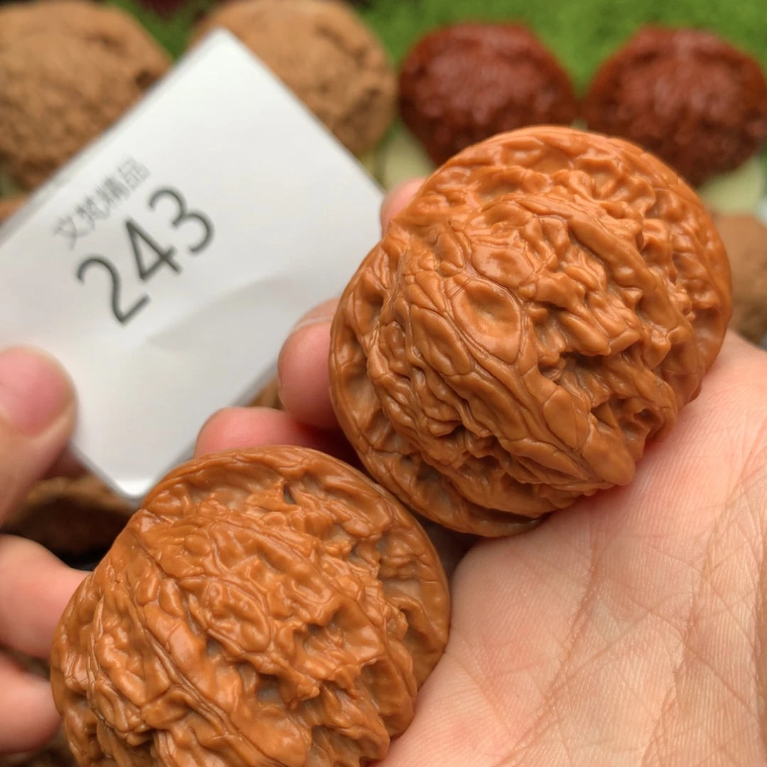 文玩核桃把件43磨盘