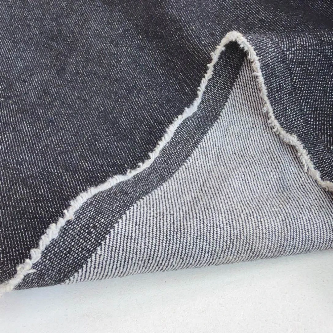混纺黑色水洗牛仔1.2米
