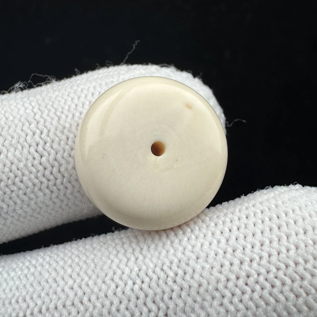 D5053天然猛犸牙墩子瑕疵品16.8x6.6mm支持鉴定 假一罚四