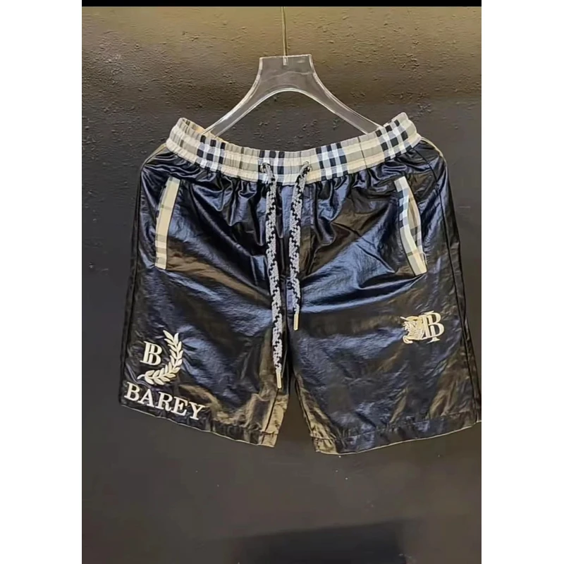 【NT】夏季男士设计师格子拼接ins休闲格子潮流轻奢宽松短裤