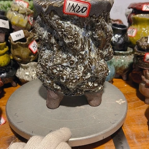 粗陶花盆手工花盆制作就这样