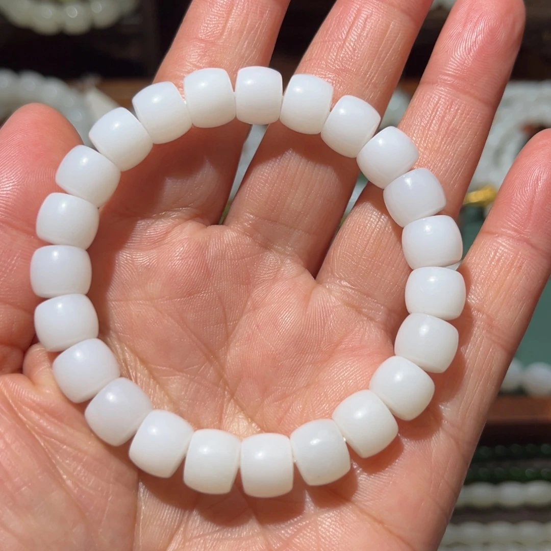 和田玉未镶嵌手链8x10