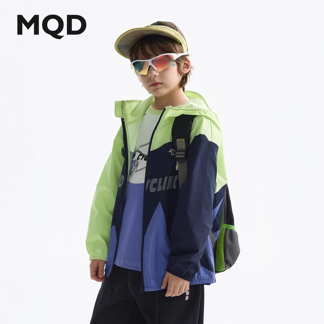 MQD童装男童外套春秋新款儿童骑行服潮酷感运动风945120803