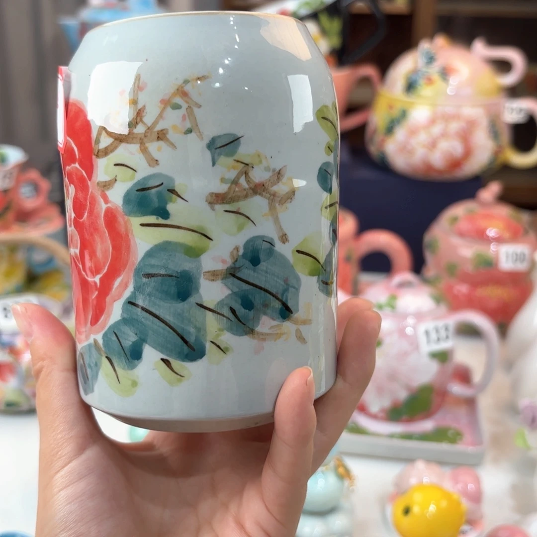小*仔景德镇手绘高温釉下彩陶瓷茶具