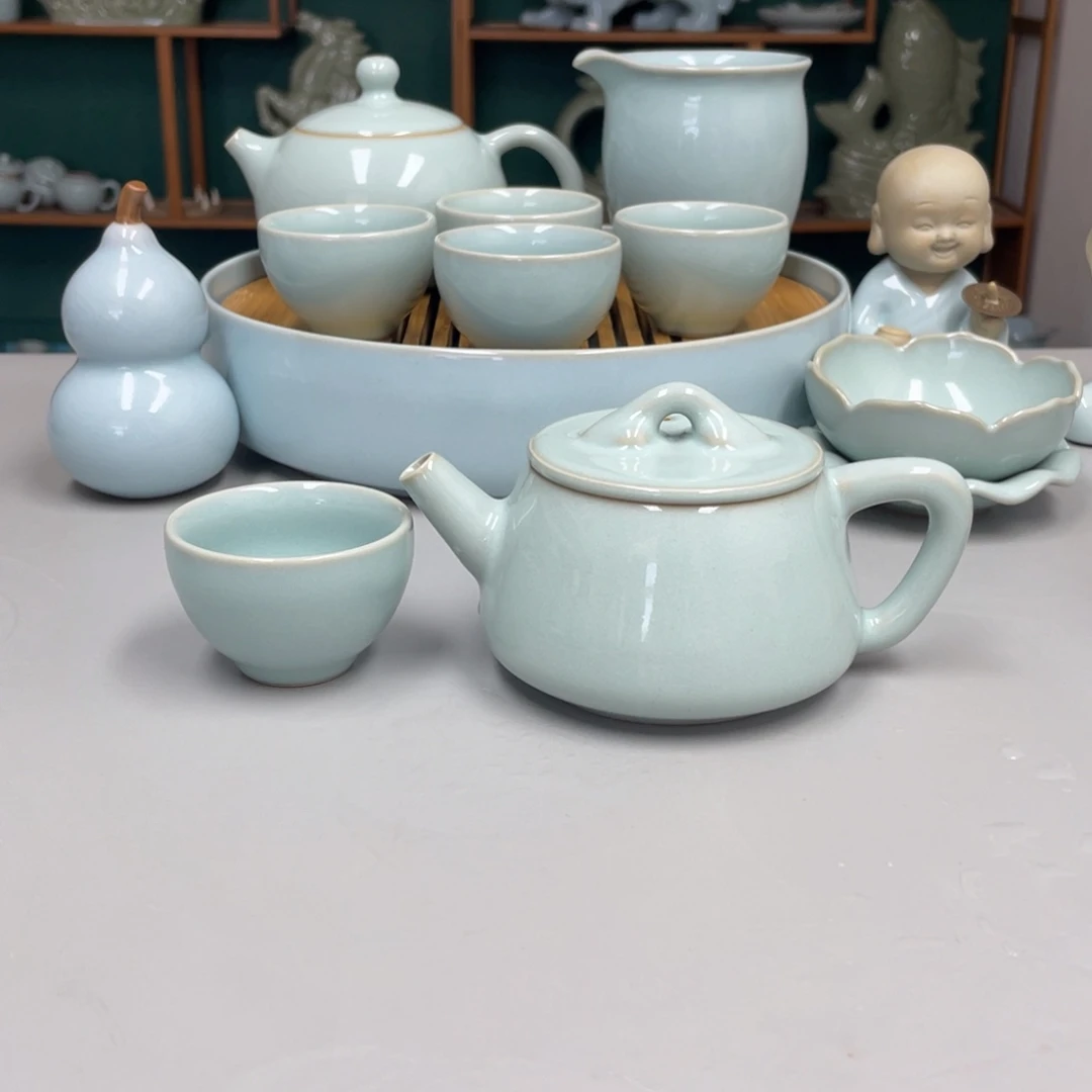 瓷赵琳老师石瓢壶带礼盒送杯子