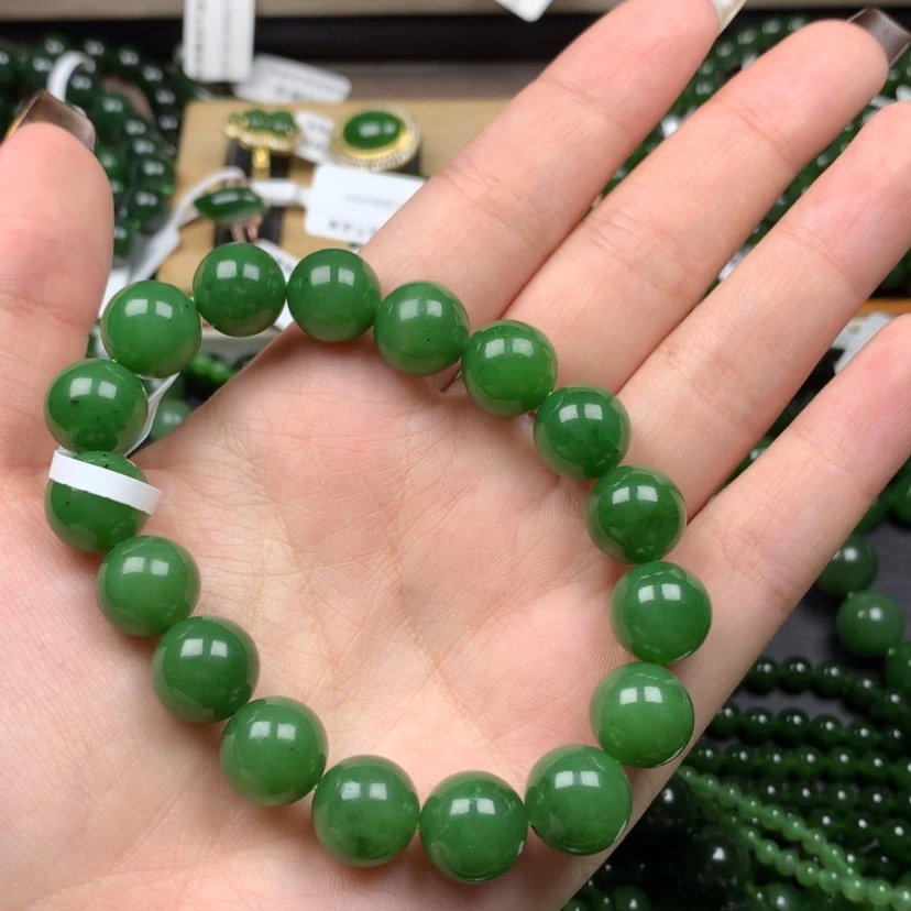 【闪购商品】未镶嵌手串和田玉（碧玉）清***月12m