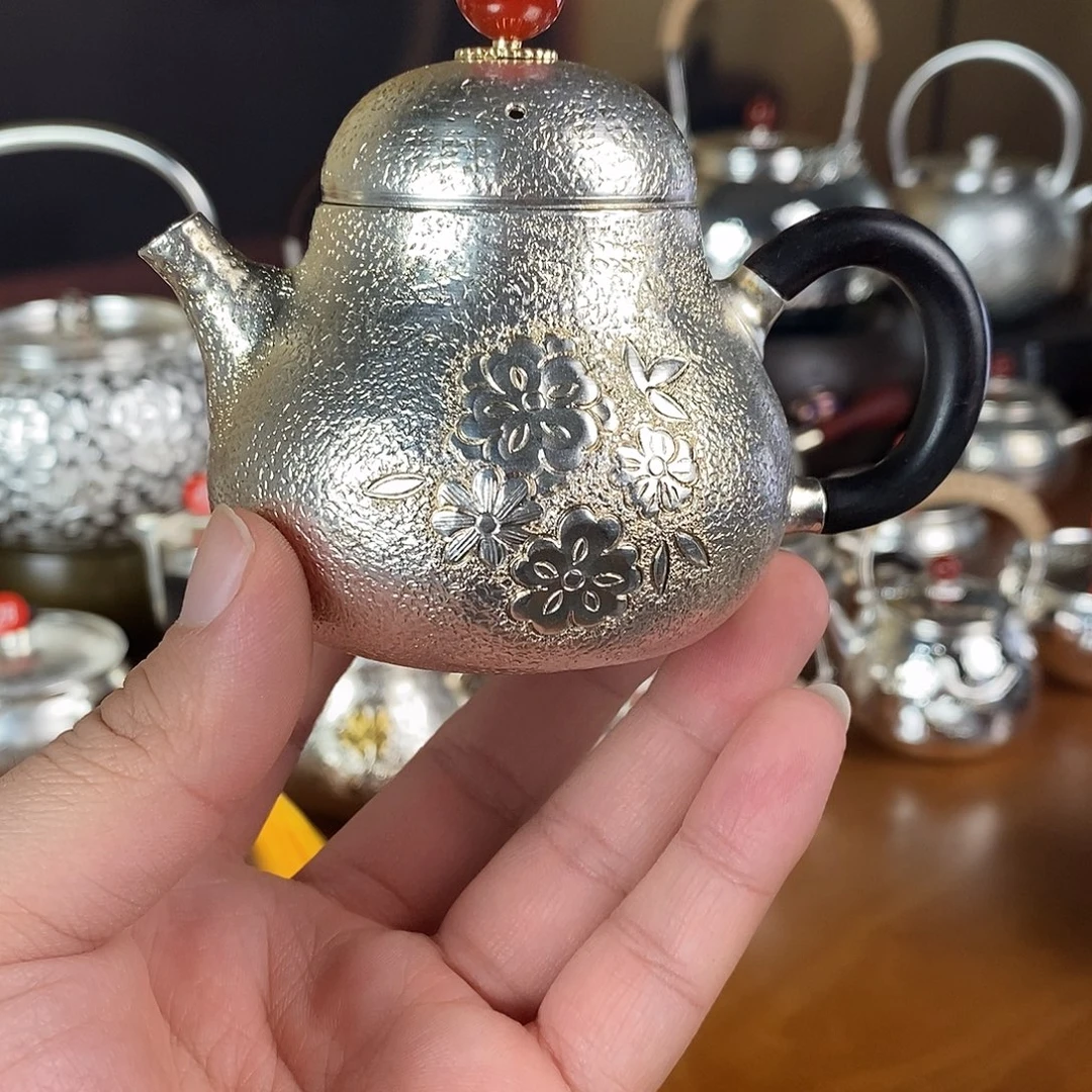 手工制作茶杯茶壶铜低喝茶银衣壶