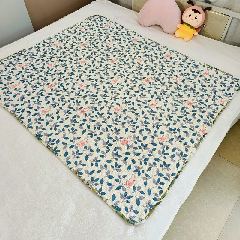 双面纯棉小垫子夹棉厚床单姨妈垫透气幼儿园儿童床铺垫褥子同房垫