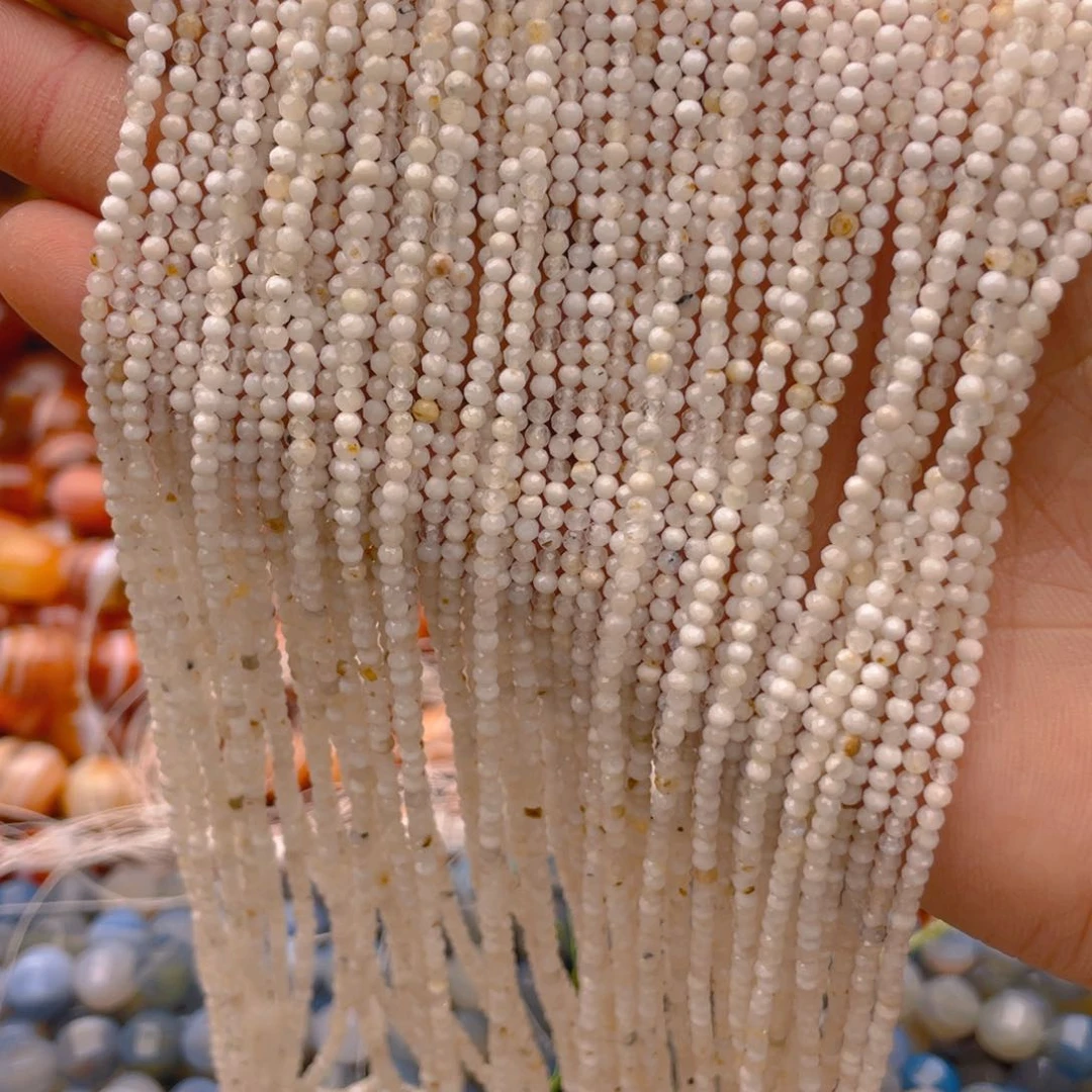 玛瑙/玉髓珠宝半成品未镶嵌蓝月光2条卡2.5