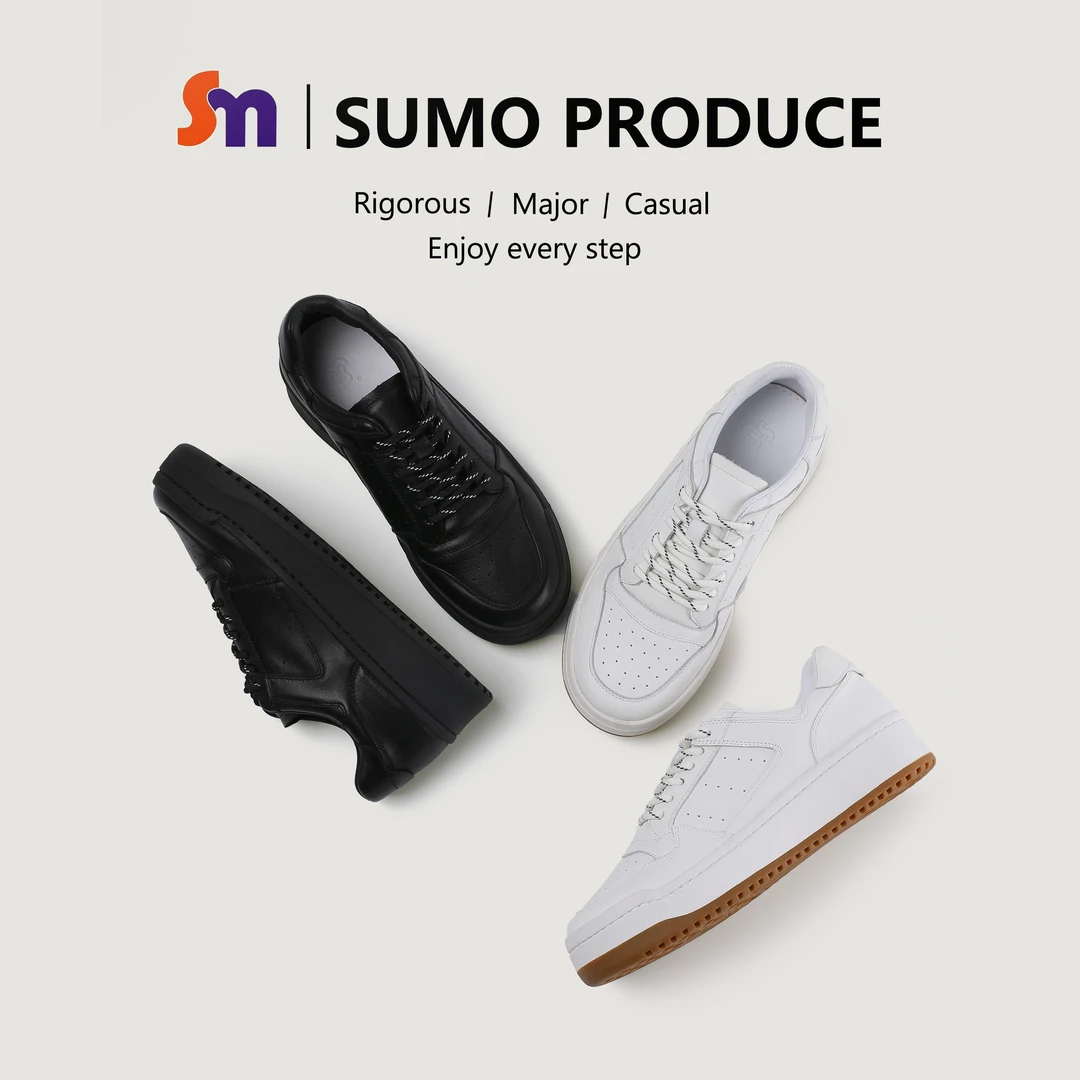 【卡码Hmm】韩系头层牛皮厚底小白鞋休闲板鞋女款时尚百搭运动球鞋