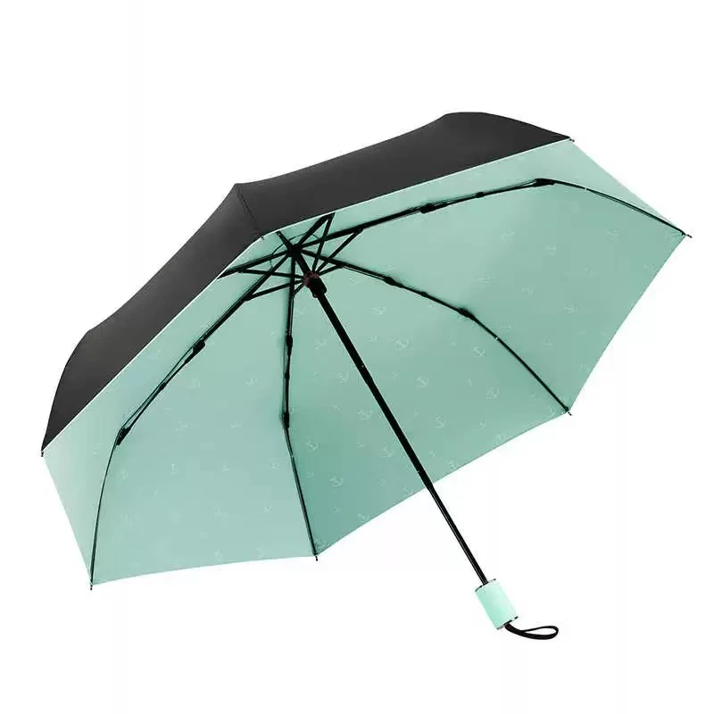H3010 太阳遮阳黑胶防晒伞女士防紫外线小巧折叠晴雨伞