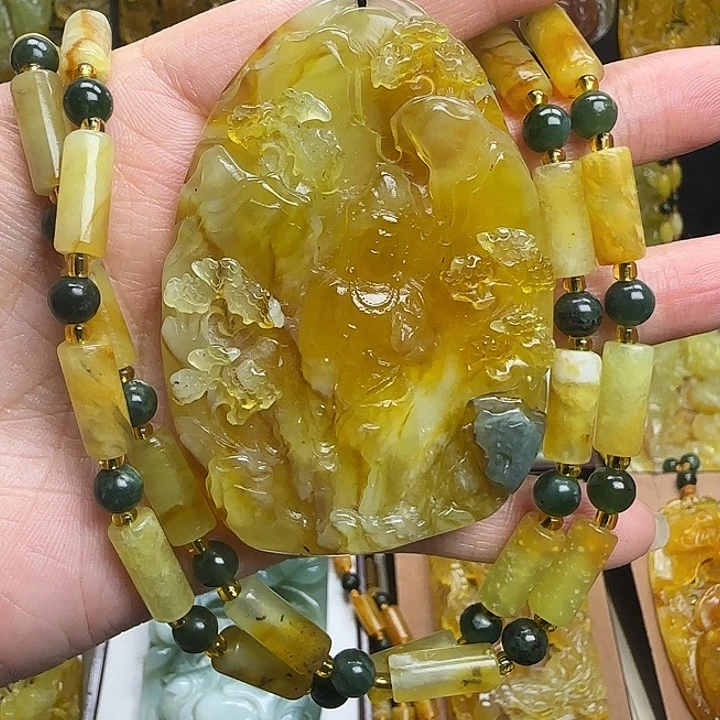 未镶嵌蛇纹石玉颈饰