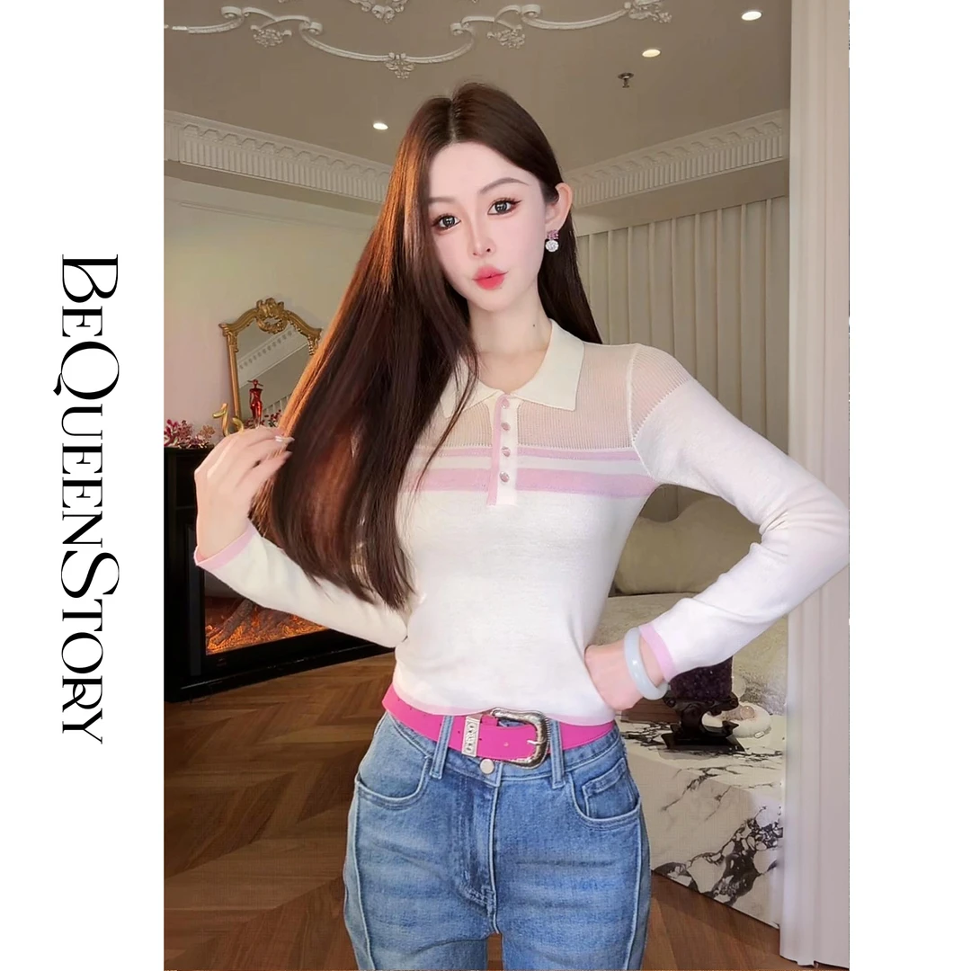 余潇潇【简爱日记】时尚气质亲肤澳毛绒纱线金属珠扣修身针织上衣