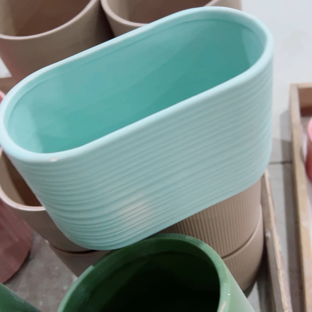 心***愿有孔，陶瓷花盆满10米包邮发货微瑕