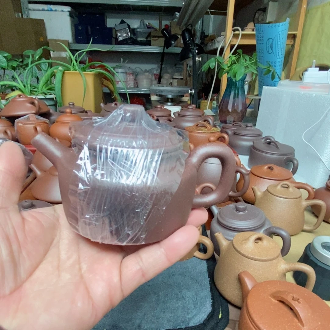 紫砂茶壶付*紫泥德中壶150 cc