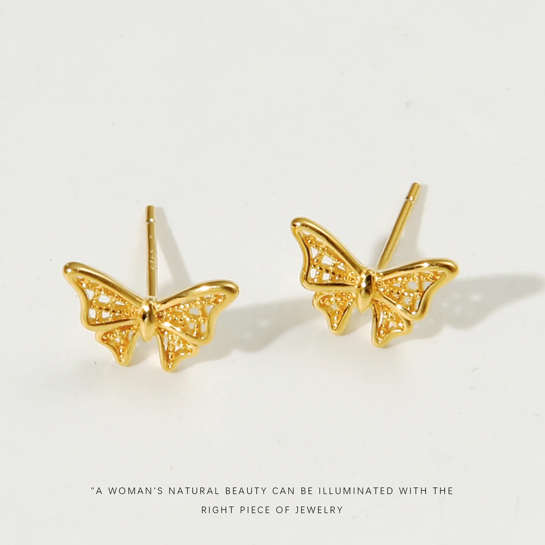【镂空蝴蝶】气质简约时尚耳钉A651