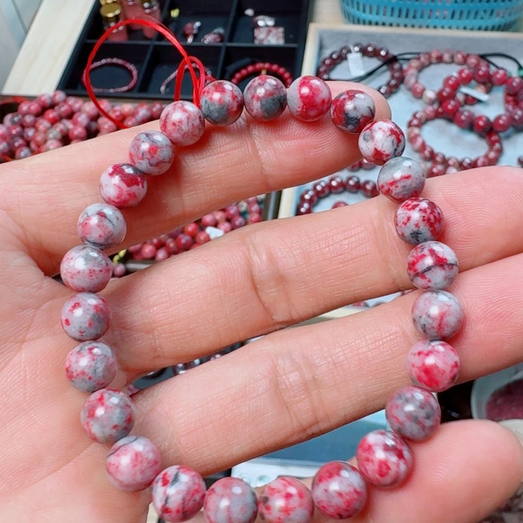 天然辰砂原石卡7//16克