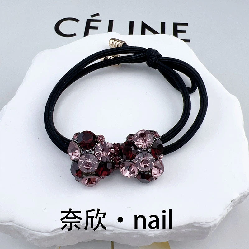 【奈欣·NAIL】设计师系列8819满钻蝴蝶结发绳发圈头绳