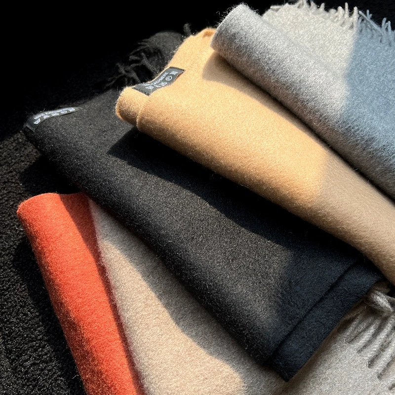 【初心】小山羊绒纯色围巾披肩两用保暖加厚休闲百搭时尚