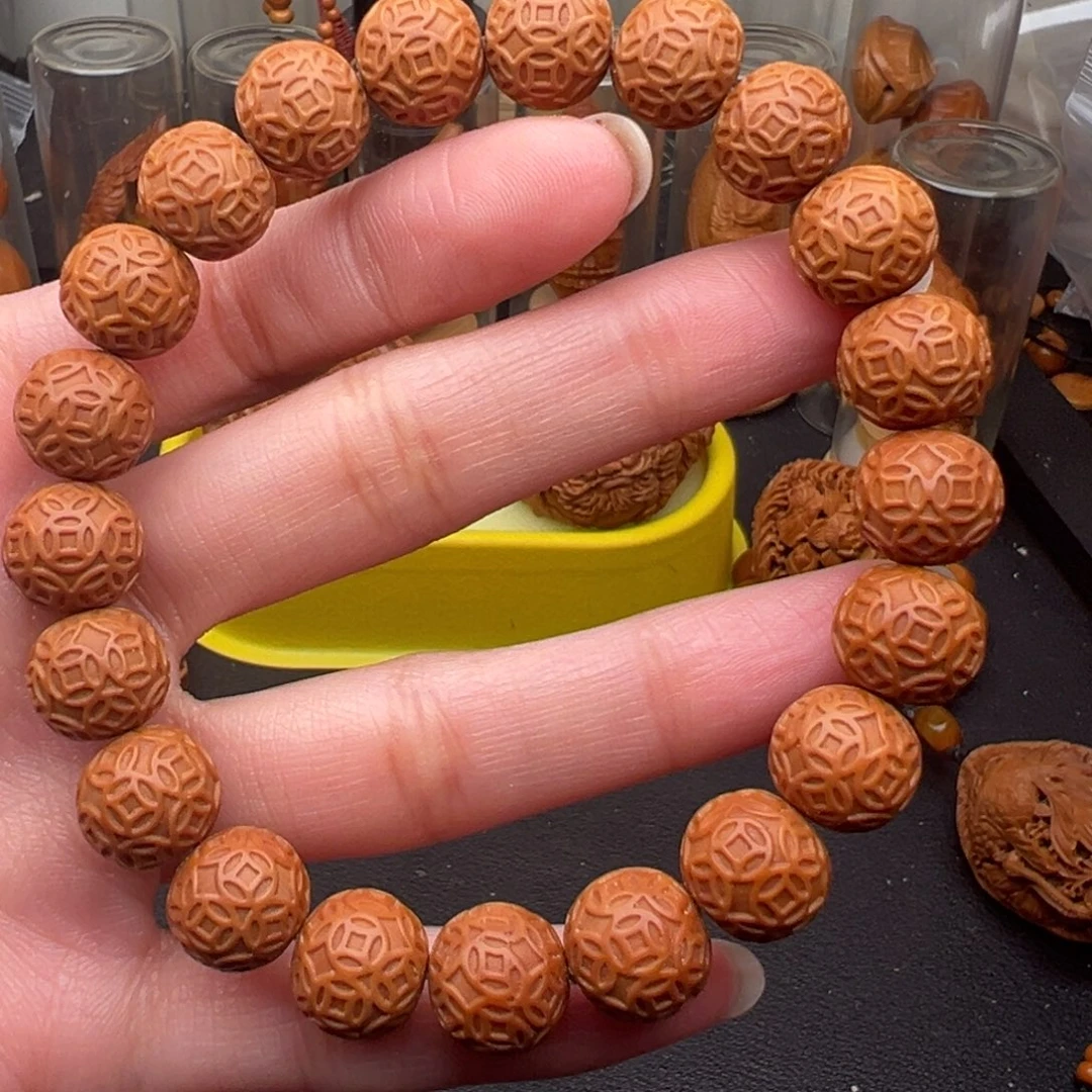 橄榄核吊坠猴头财源滚滚1.2