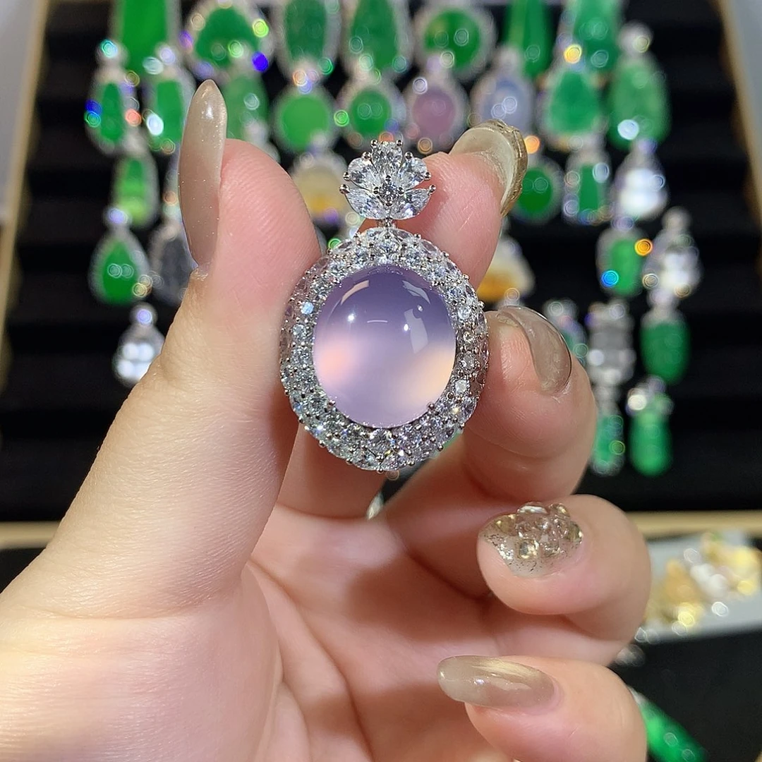 玛瑙/玉髓银S925镶嵌颈饰