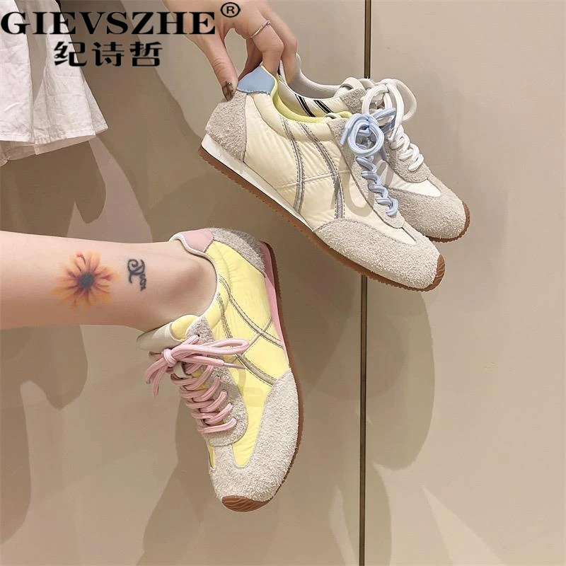纪诗哲复古德训鞋女2025秋季新款软底时尚百搭阿甘鞋休闲运动鞋女