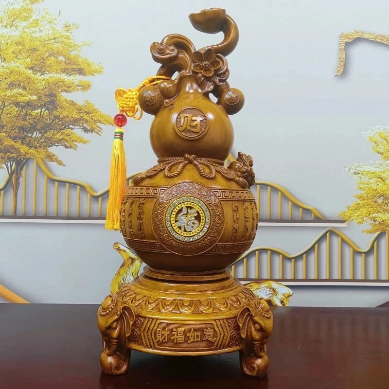 财福如意招财葫芦摆件工艺品客厅前台办公室装饰品乔迁开业礼品