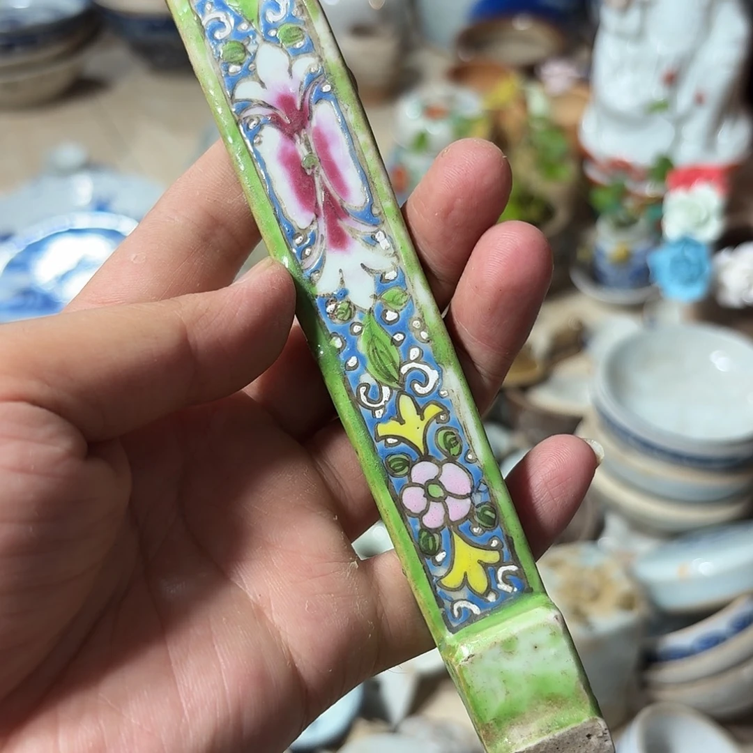 瓷片粉彩瓷片标本，顺丰包邮