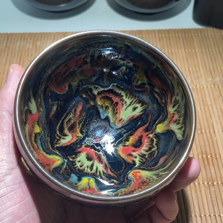 蓝***云茶盏千里江山主人杯
