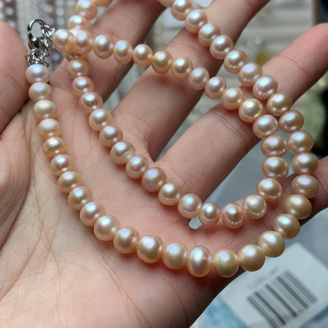 淡水珍珠6-7未镶嵌a82项链