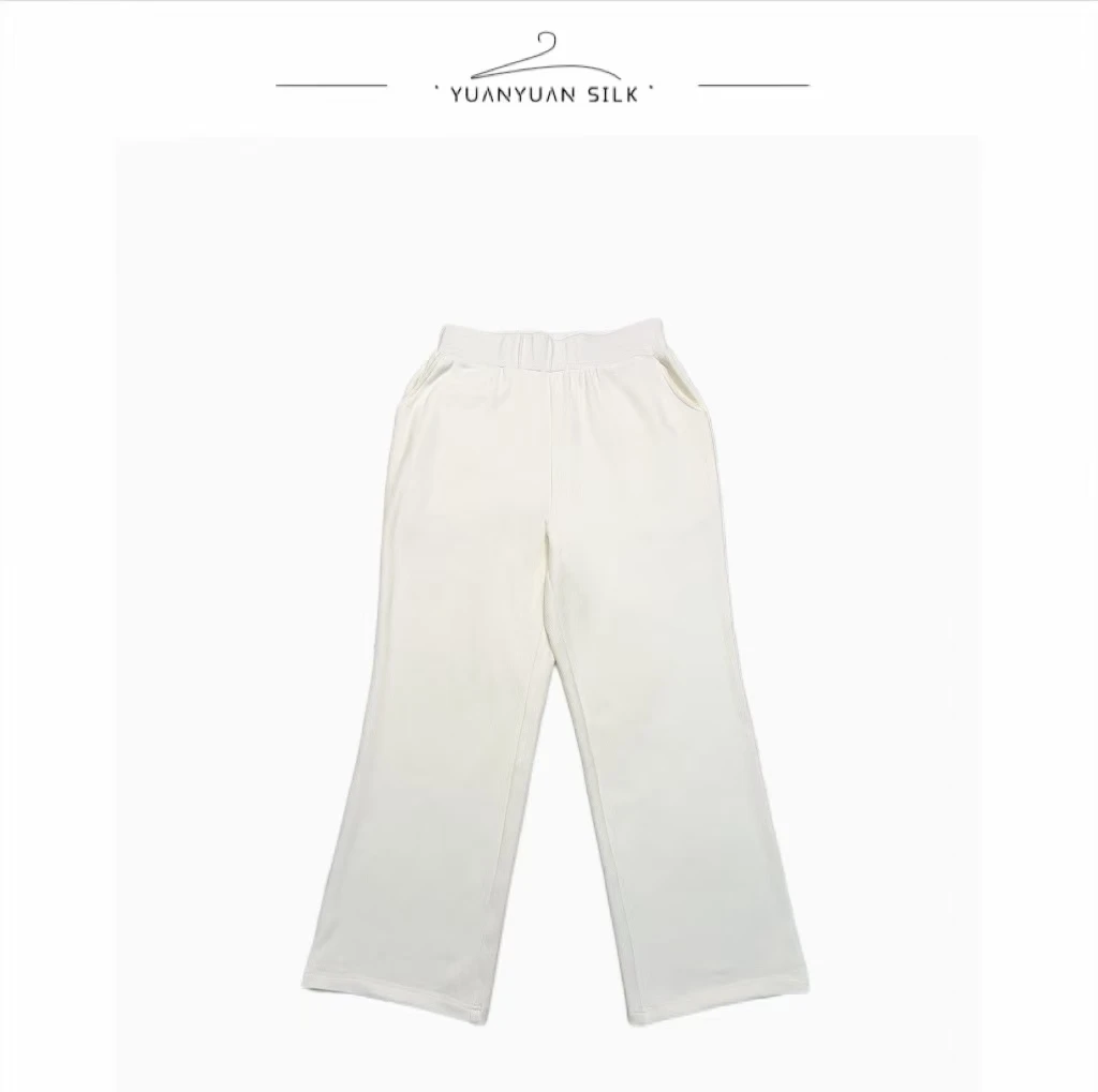 B 贴肤很轻松！棉加捻螺纹舒绒针织休闲裤！新款高腰垂感！m16