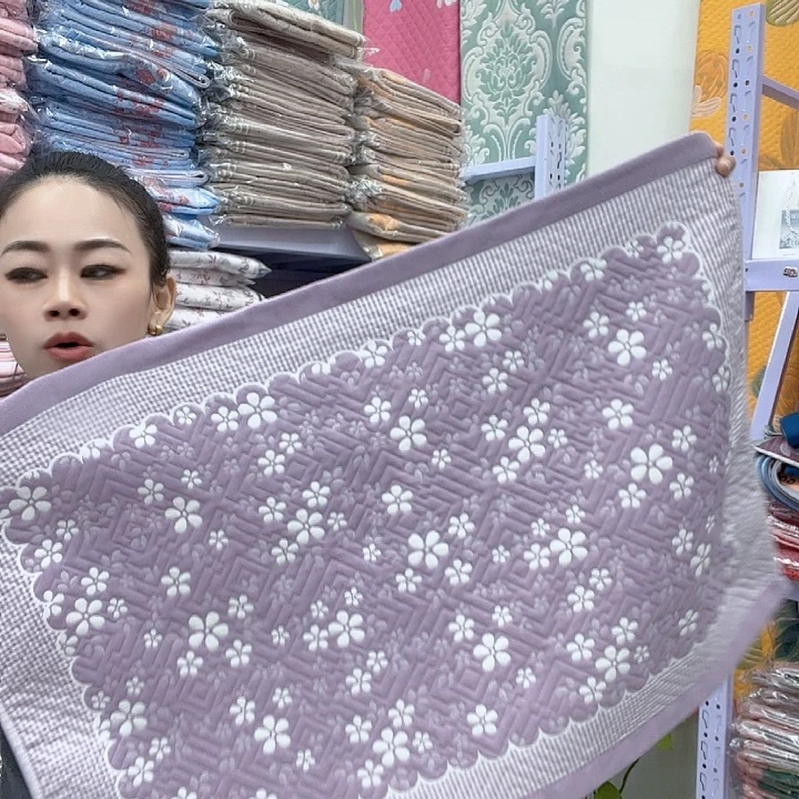 棉紫色雪花纯棉面料