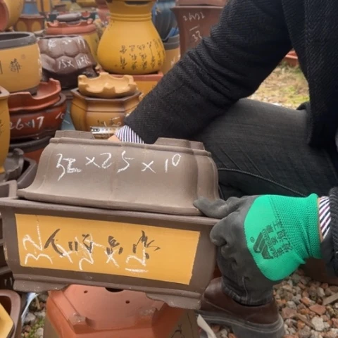 紫砂花盆紫砂花盆盆景盆栽瑕疵