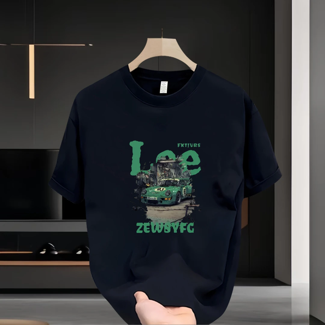 2025夏季爆款T恤短袖设计师男装高级感休闲时尚纯棉半袖轻奢上衣