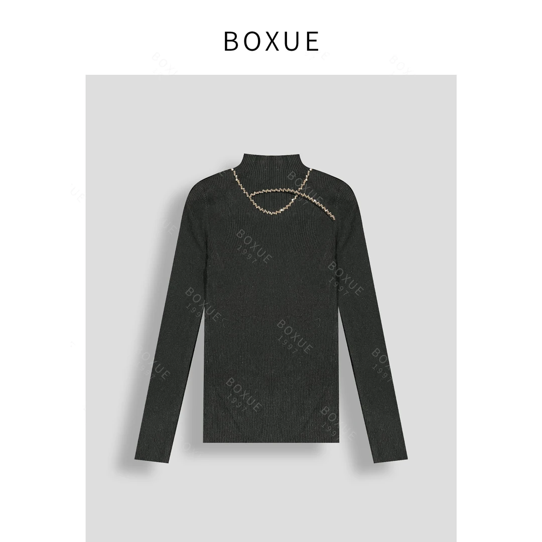 BOXUE 时尚休闲纯色福利款 毛衣#250114MY099