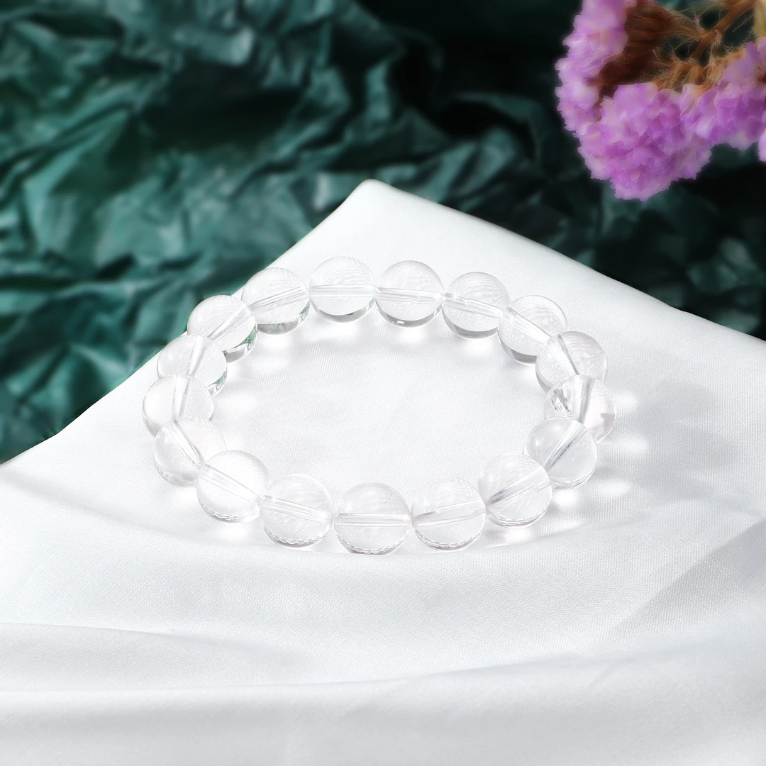 Tender Jinger珍藏巴西天然白水晶全净通透手串约12MM"摩尼宝珠"